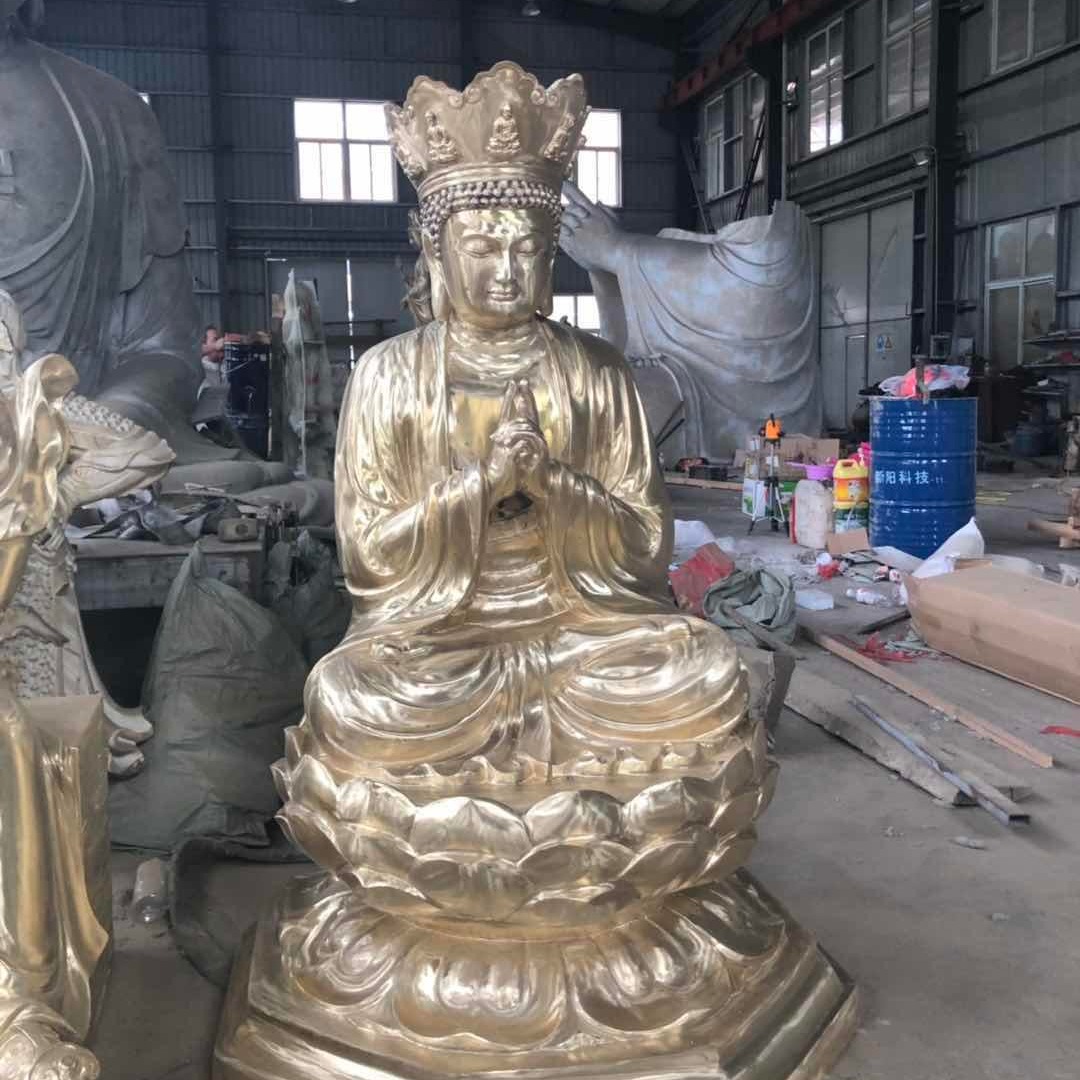 佛像 佛像铸造厂家直销带背光地藏王佛像 坐莲花地藏王佛像 地藏王殿供奉地藏王菩萨