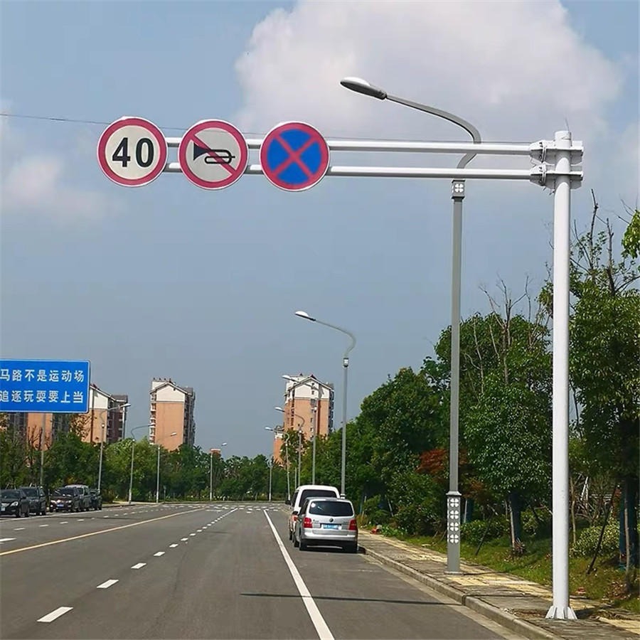公路指示牌立杆 高速公路F标志杆 框架信号灯红録灯 交通标志牌 道路指示牌