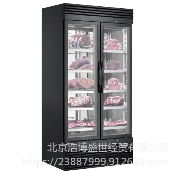 单开门干式牛肉熟成排酸柜   不锈钢牛肉挂肉柜展示柜冷藏柜定制图片