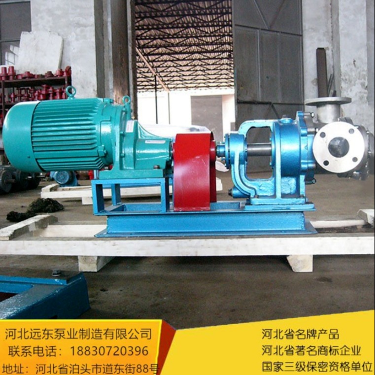 高粘度转子泵NYP50-RU-T1-W2 泵体为铸铁 和不锈钢  沥青泵 进出口径50mm-泊远东