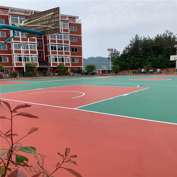 奥美佳 网球场建设 环保硅PU篮球场定制 塑胶网球场厂家