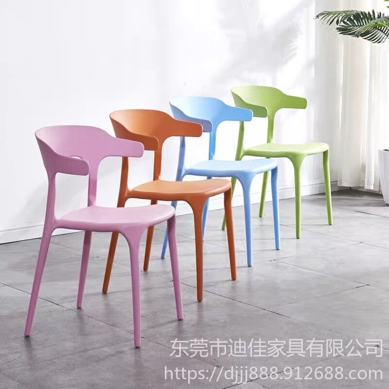 塑胶椅  餐厅塑料椅子  休闲塑料椅 PP塑胶餐椅 快餐餐椅