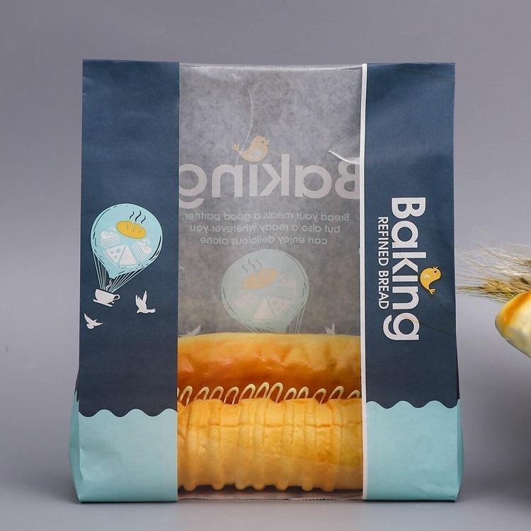 深圳西点面包装袋子 吐司袋 饼干袋 烘焙食品袋 开窗纸袋厂家定制