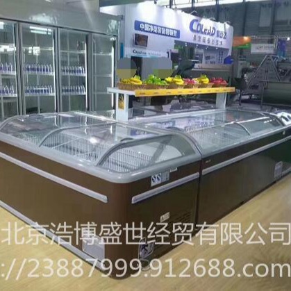 北京星星冰柜        星星商用卧式冷冻柜   星星雪糕柜透明推拉弧面展示柜图片