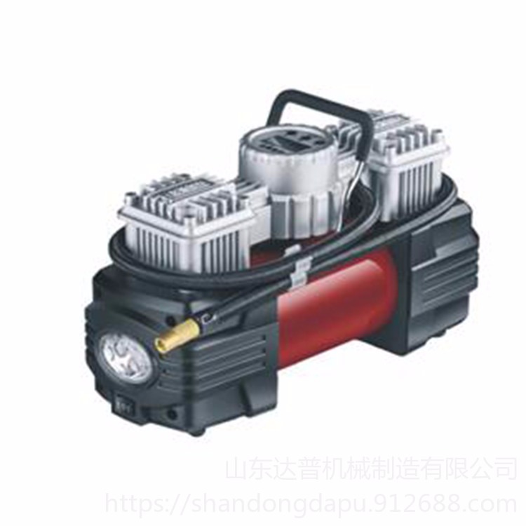 达普 DP-1 双缸随车打气泵 随车便携式汽车轮胎加气机 12V电动小轿车胎打气泵