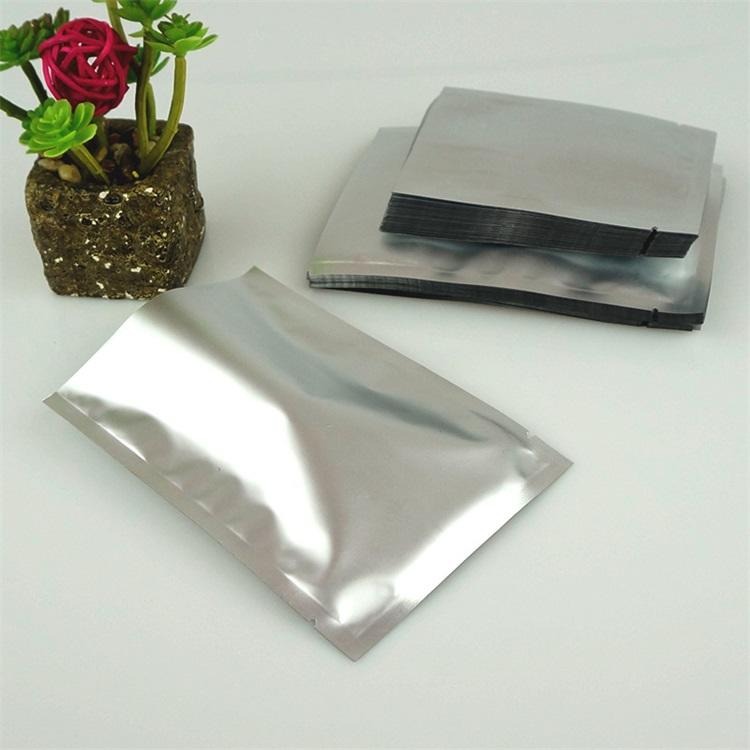 银色哑铝平口袋 哑光17丝中厚铝箔食品复合包装袋 自制公仔盲袋图片