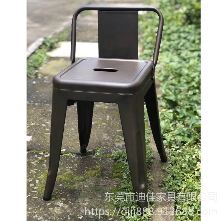 广州市家具生产  铁艺复古吧凳  吧椅   靠背前台椅子   铁艺酒吧椅 高吧椅
