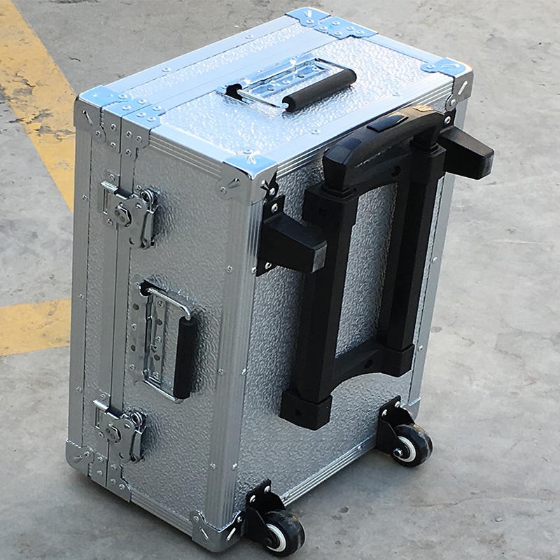 济南带拉杆铝合金箱定做 铝合金拉杆箱 铝设备箱厂家直销 加强型铝箱设备箱 一只起订 可开发票