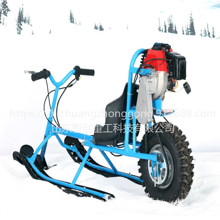 智创zc-1 儿童雪地车 成人雪橇车批发 多功能滑雪车 雪地雪场设备 供应滑雪车图片