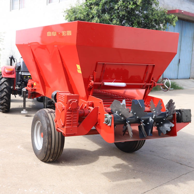 撒肥机 鑫宏机械 拖拉机牵引式10吨重型扬粪车 农家肥撒粪机