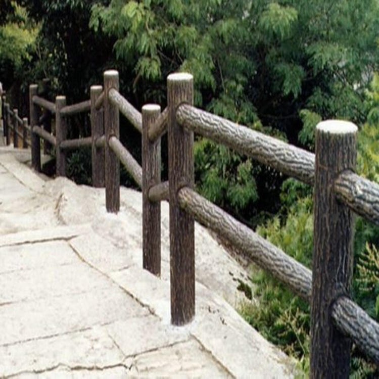 天目逆源 河南郑州水泥仿木护栏 艺术仿木建筑护栏