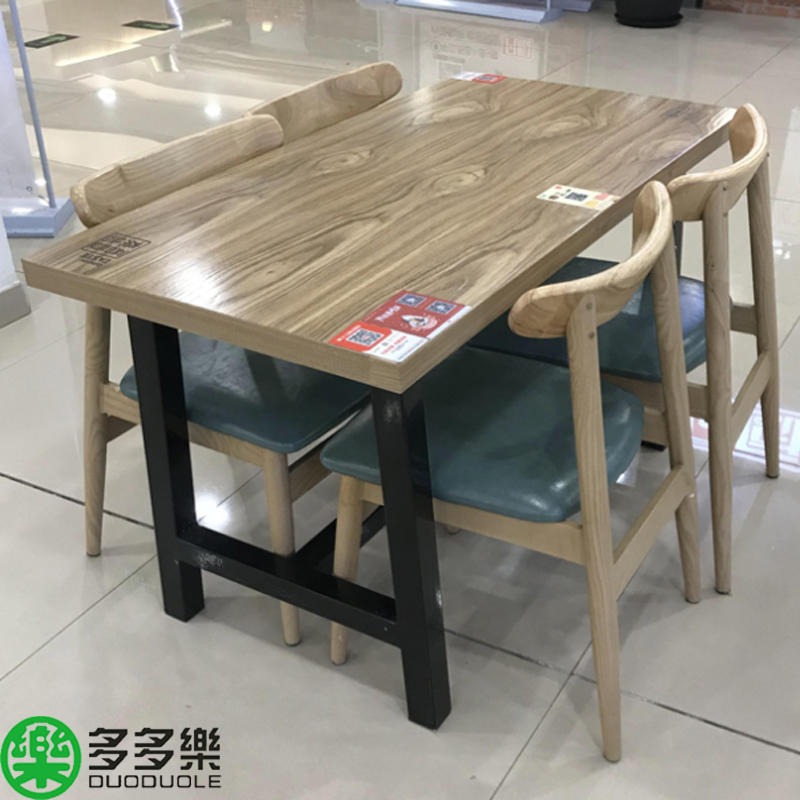 脆皮肉夹馍连锁餐厅桌椅，餐桌价格，实木夹板餐桌椅，优质实木桌子款式厂家专业定做