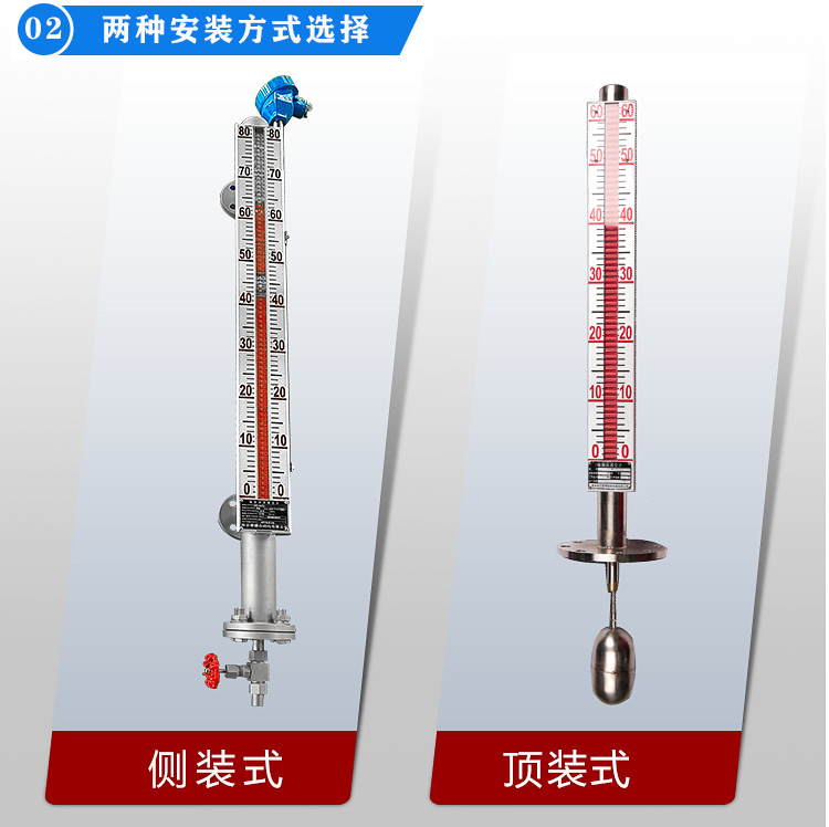 高温油液位计两种安装方式图