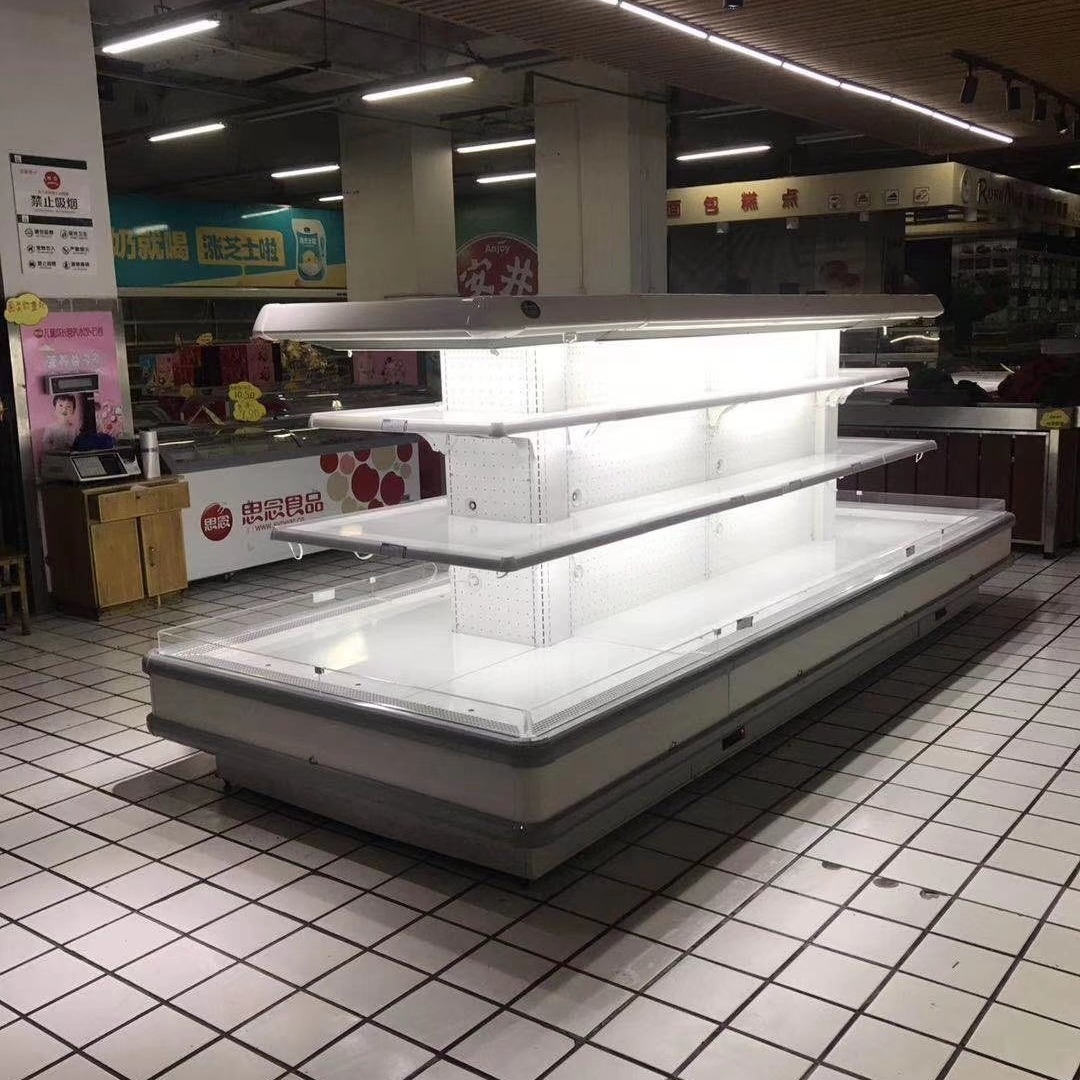 冰科斯-WLX-HD-30超市商用环岛柜 立风柜 水果蔬菜保鲜柜 风幕柜冷藏柜   四面环形冷藏柜 风冷展示柜