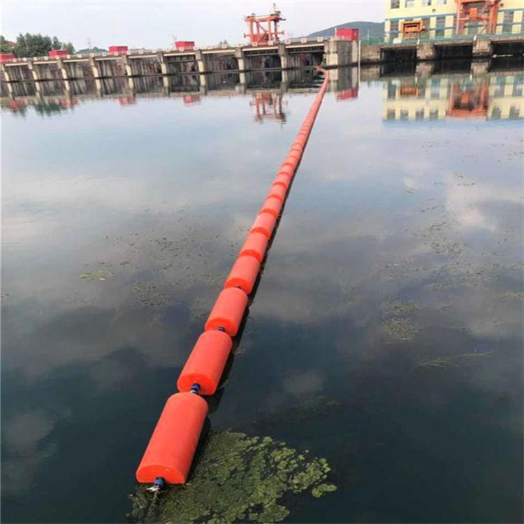 泸西县水库拦污漂桶 水电站拦污排pe浮筒 拦污栅浮筒厂家