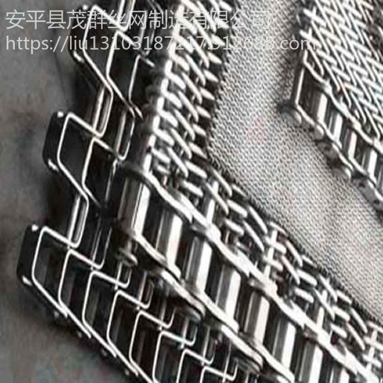 不锈钢人字型网带,复合式输送带,金属网链条,网带,链条网带,茂群丝网河北安平厂家图片