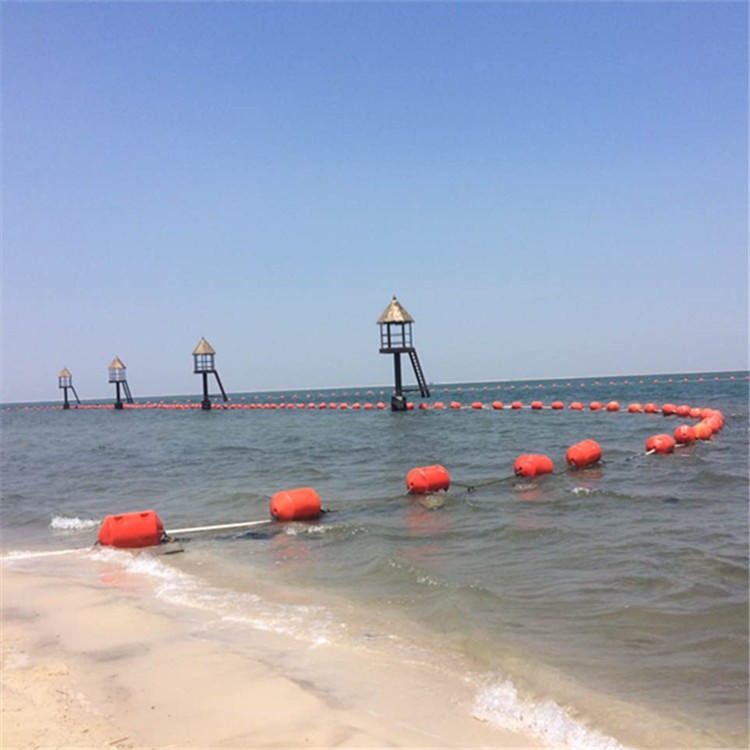 海边浴场警戒警示浮筒 防城港海上界标浮筒图片