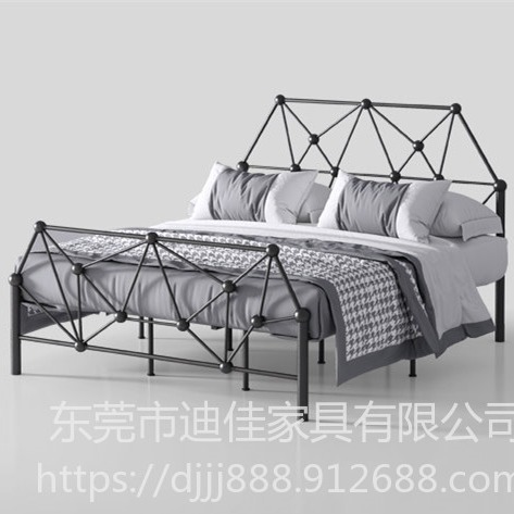 广州家用极简风格床2.0米可定制图片