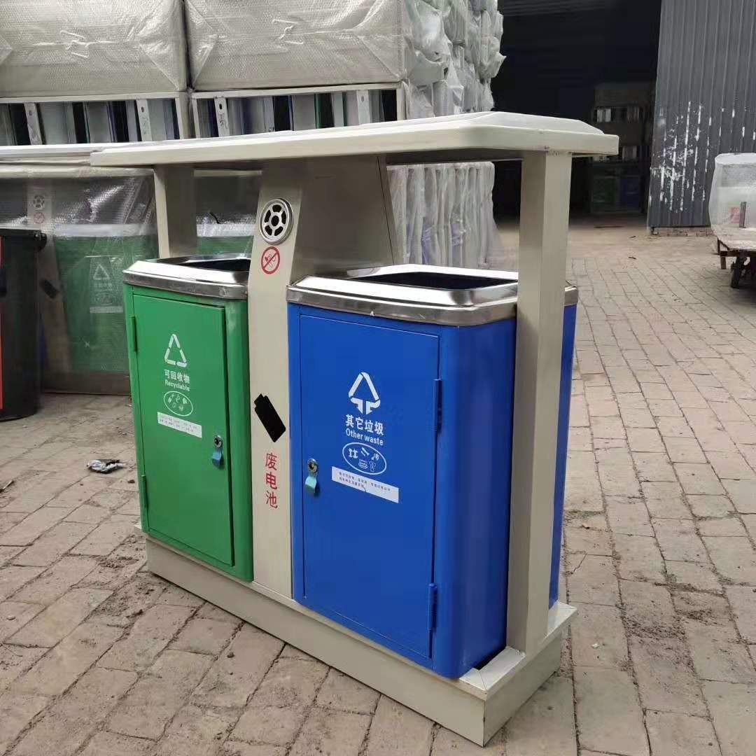 户外垃圾桶 分类果皮箱 钢木果皮箱 不锈钢垃圾桶 分类垃圾桶来样可定制