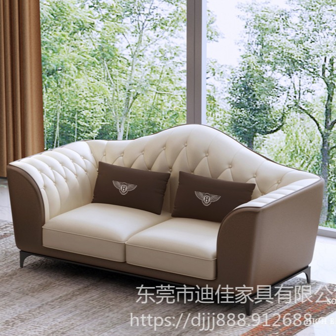 广东家具生产     展厅接待沙发     真皮沙发     家用高端轻奢沙发 定制家用沙发图片