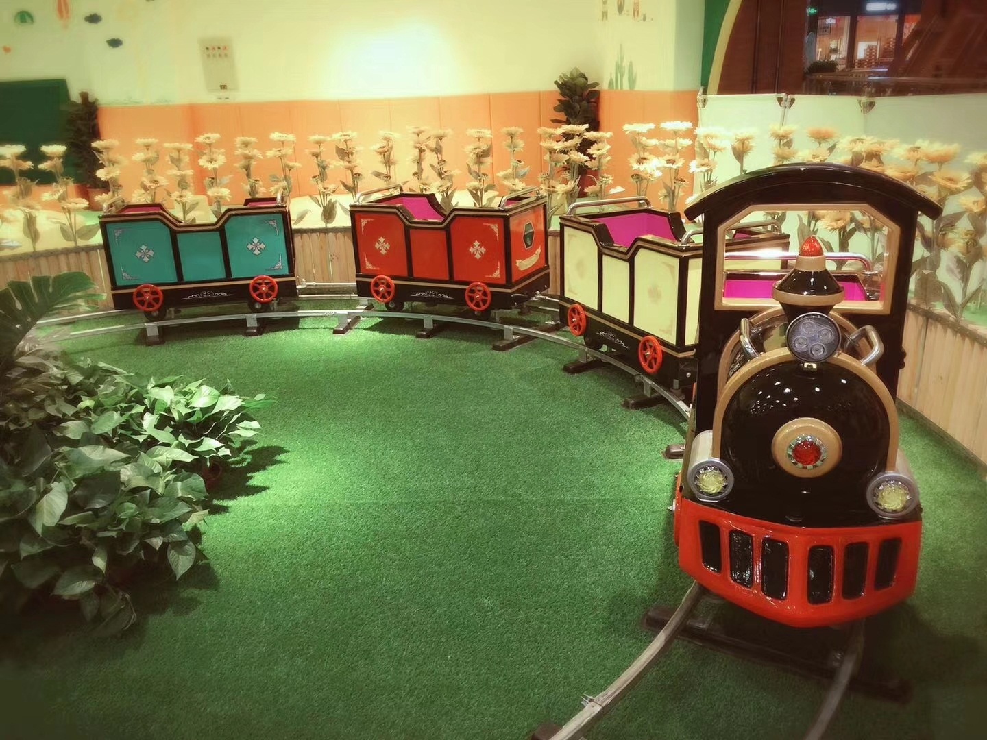 郑州大洋轨道小火车儿童游乐设备 儿童小火车 豪华轨道火车厂家示例图16