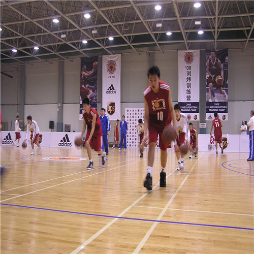 浙江三门 篮球馆柞木地板 篮球木地板 球馆木地板
