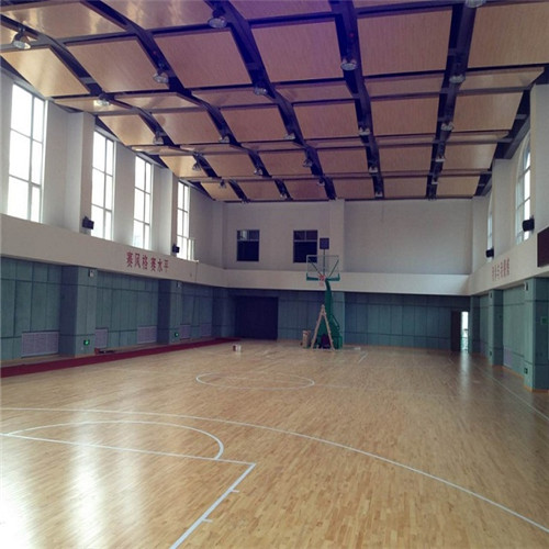 浙江海宁 体育场木地板 室内实木运动地板 篮球馆木地板保养图片