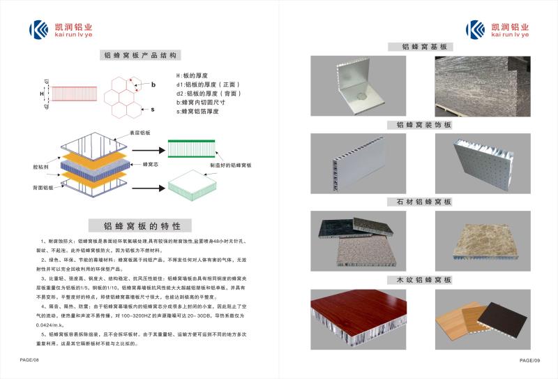 蜂窝芯铝蜂窝板价格 凯润高品质吸音铝蜂窝板家具装饰材料 厂家定制批发示例图8