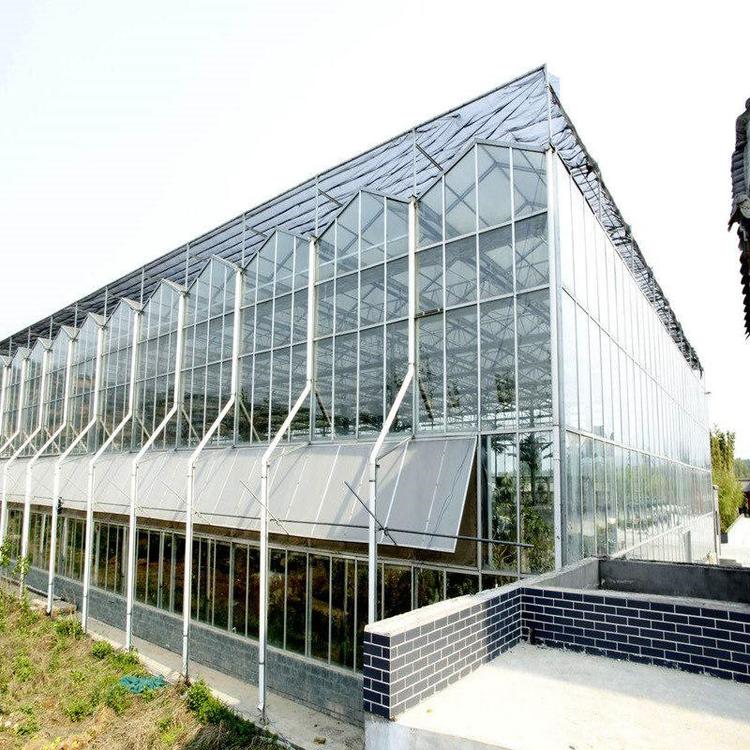 山东省智能玻璃大棚温室建设 玻璃板温室大棚工程 智能大棚温室骨架 型号多样